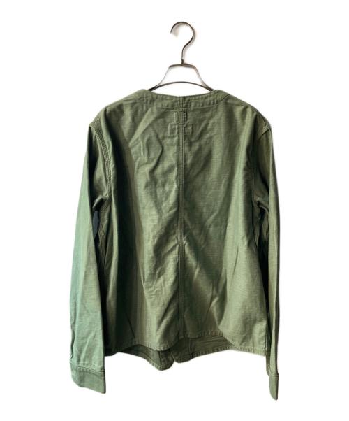 orSlow（オアスロウ）orSlow (オアスロウ) fennica (フェニカ) Railroad Jacket 別注ユーティリティジャケット グリーン サイズ:２の古着・服飾アイテム