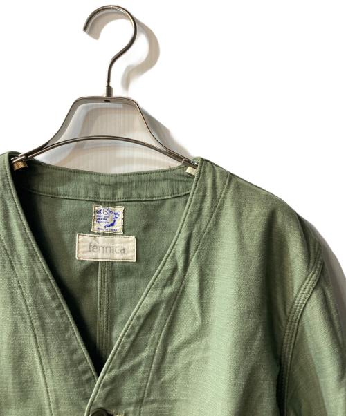 orSlow（オアスロウ）orSlow (オアスロウ) fennica (フェニカ) Railroad Jacket 別注ユーティリティジャケット グリーン サイズ:２の古着・服飾アイテム