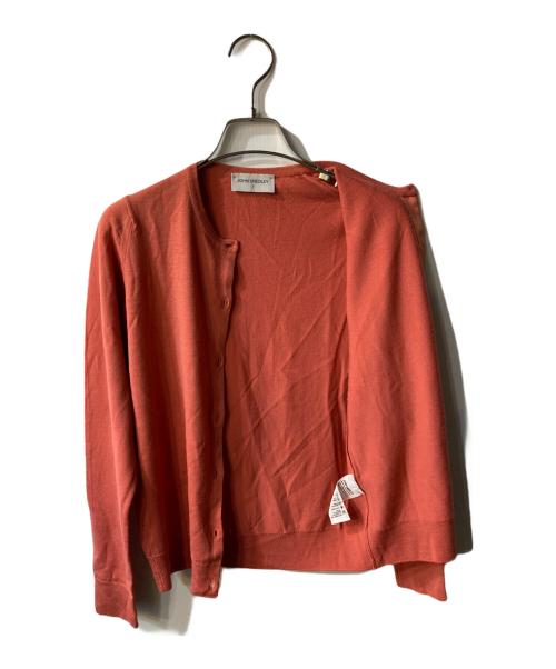 JOHN SMEDLEY（ジョンスメドレー）JOHN SMEDLEY (ジョンスメドレー) 丸首 ウールカーディガン ピンク サイズ:Sの古着・服飾アイテム