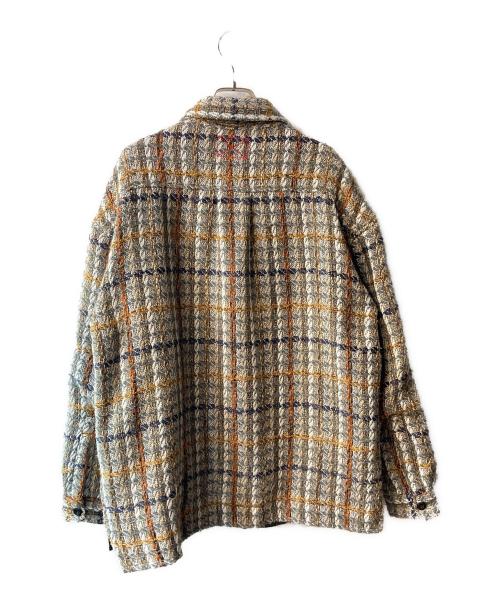 MLVINCE（メルヴィンス）MLVINCE (メルヴィンス) ツイードシャツジャケット ブラウン サイズ:Ｍの古着・服飾アイテム