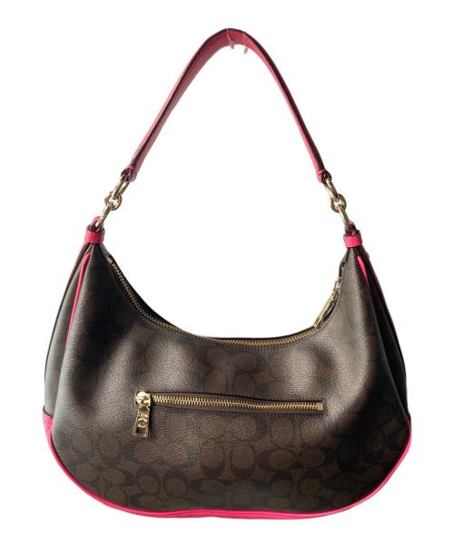 COACH（コーチ）COACH (コーチ) ワンショルダーバッグ ブラウン×ピンクの古着・服飾アイテム