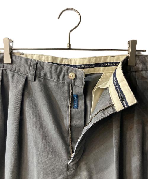 POLO RALPH LAUREN（ポロ・ラルフローレン）POLO RALPH LAUREN (ポロ・ラルフローレン) 2タックチノトラウザー グレー サイズ:34／30の古着・服飾アイテム