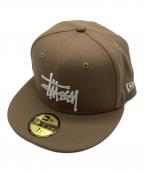 stussy×New Eraステューシー×ニューエラ）の古着「59fifty コラボキャップ」｜ベージュ