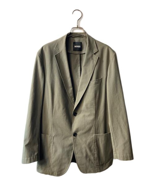 BOSS（ボス）BOSS (ボス) PERFORMANCE AIRWEIGHTテーラードジャケット グリーン サイズ:48の古着・服飾アイテム