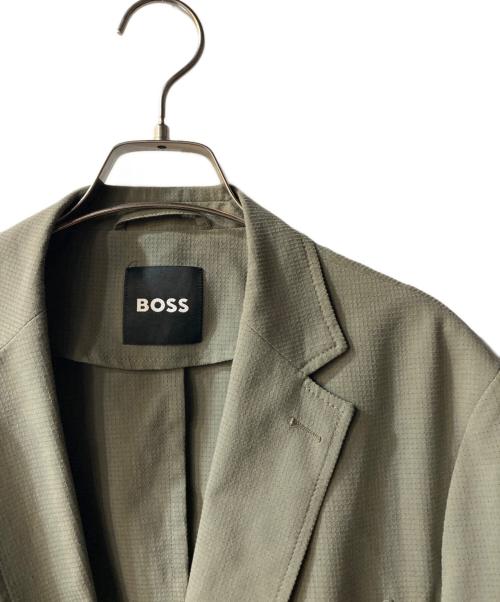 BOSS（ボス）BOSS (ボス) PERFORMANCE AIRWEIGHTテーラードジャケット グリーン サイズ:48の古着・服飾アイテム