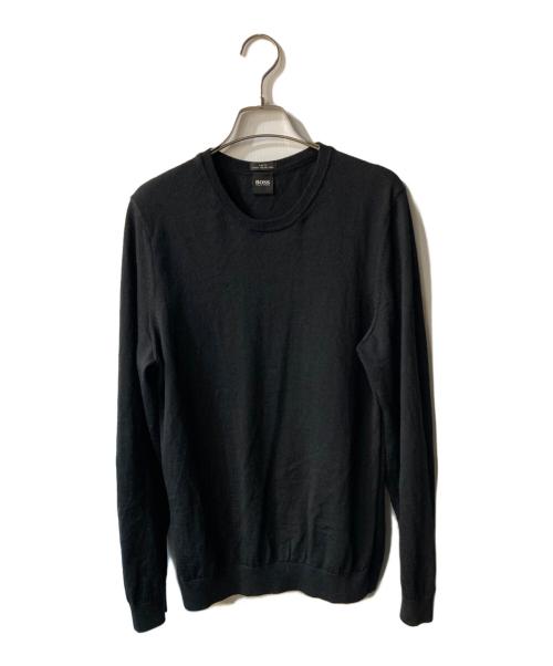 HUGO BOSS（ヒューゴ ボス）HUGO BOSS (ヒューゴ ボス) クルーネックニット ブラック サイズ:Mの古着・服飾アイテム