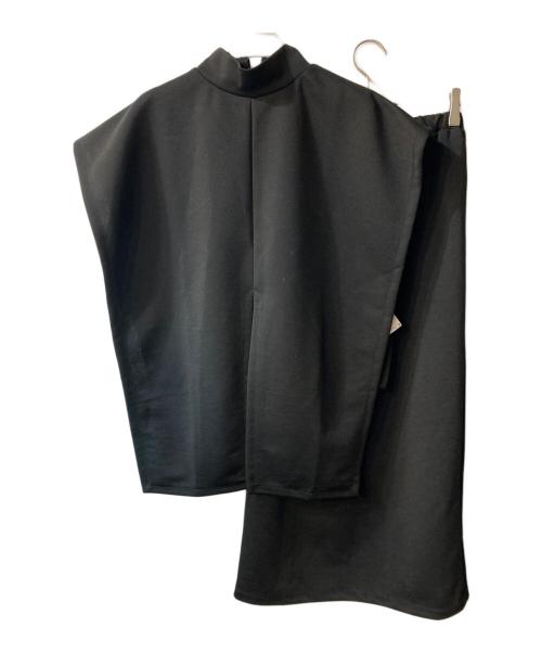 RIM.ARK（リムアーク）RIM.ARK (リムアーク) Asymmetry cape & sk set セットアップ ブラック サイズ:36の古着・服飾アイテム