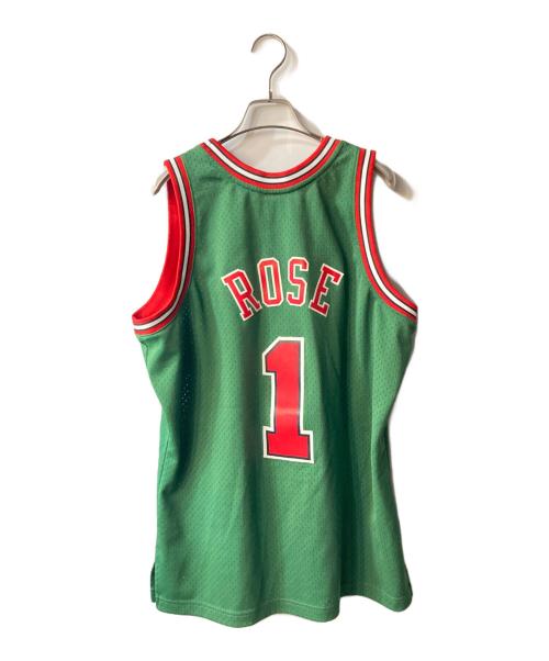 MITCHELL & NESS（ミッチェルアンドネス）MITCHELL & NESS (ミッチェルアンドネス) 2008-09 Chicago Bulls ゲームシャツ グリーン サイズ:Lの古着・服飾アイテム