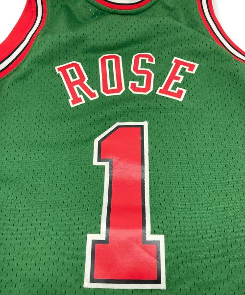 MITCHELL & NESS（ミッチェルアンドネス）MITCHELL & NESS (ミッチェルアンドネス) 2008-09 Chicago Bulls ゲームシャツ グリーン サイズ:Lの古着・服飾アイテム