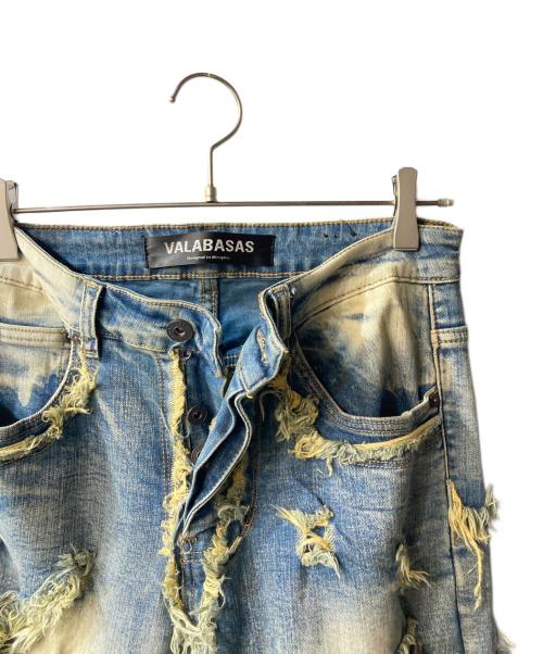 VALABASAS（バラバサス）VALABASAS (バラバサス) ハードクラッシュスキニーフレアデニム インディゴ サイズ:30の古着・服飾アイテム
