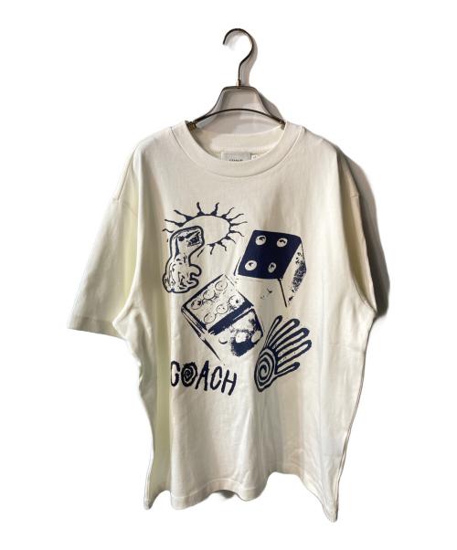 COACH（コーチ）COACH (コーチ) COACH ダイス プリントT ネイビー サイズ:Mの古着・服飾アイテム