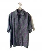 Needlesニードルズ）の古着「Italian Collar S/S Shirt - R/PE Ring Cut Jq シャツ」｜パープル