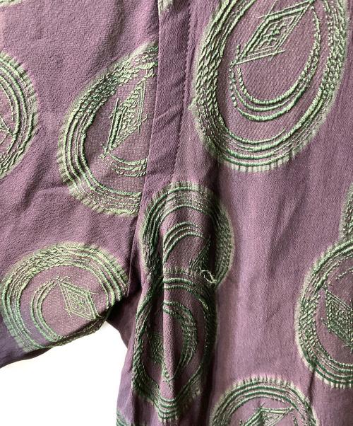 Needles（ニードルズ）Needles (ニードルズ) Italian Collar S/S Shirt - R/PE Ring Cut Jq シャツ パープル サイズ:Lの古着・服飾アイテム