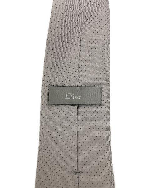 Christian Dior（クリスチャン ディオール）Christian Dior (クリスチャン ディオール) シルクドットネクタイ グレー サイズ:ｻｲｽﾞ表記なしの古着・服飾アイテム