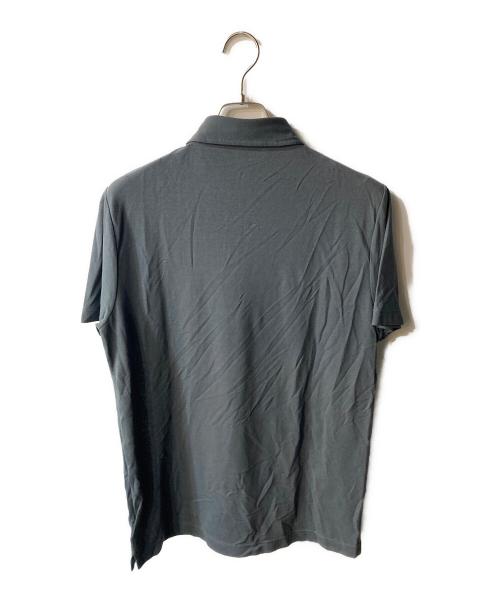 Zanone（ザノーネ）Zanone (ザノーネ) アイスコットン ポロシャツ ブルー×グレー サイズ:48の古着・服飾アイテム