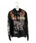 Ed Hardy（エド ハーディー）の古着「ラインストーンプリントジップパーカー」｜ブラック