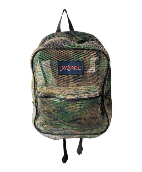 JANSPORT（ジャンスポーツ）JANSPORT (ジャンスポーツ) メッシュカモバックパック グリーンの古着・服飾アイテム