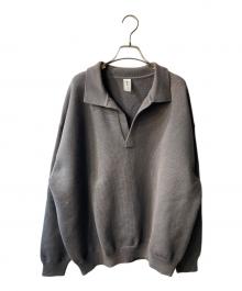 MEIAS（メイアス）の古着「LILY CO/PE SKIPPER PULL OVER / CSKPO スキッパーポロ」｜グレー