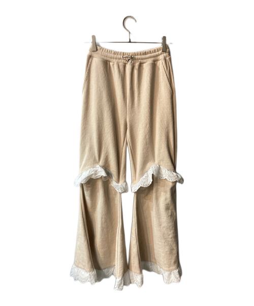 Honey mi Honey（ハニーミーハニー）Honey mi Honey (ハニーミーハニー) two-way rib flare pants ベージュ サイズ:freeの古着・服飾アイテム