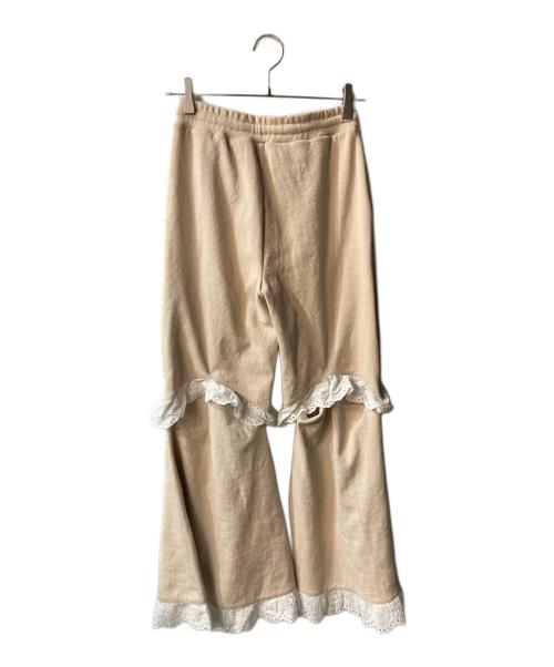 Honey mi Honey（ハニーミーハニー）Honey mi Honey (ハニーミーハニー) two-way rib flare pants ベージュ サイズ:freeの古着・服飾アイテム