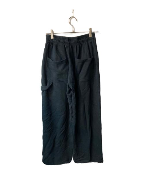 UNIVERSAL OVERALL（ユニバーサルオーバーオール）UNIVERSAL OVERALL (ユニバーサルオーバーオール) moussy (マウジー) ダブルニースウェットパンツ ブラック サイズ:2の古着・服飾アイテム