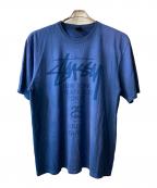stussyステューシー）の古着「フェードプリントTシャツ」｜ネイビー
