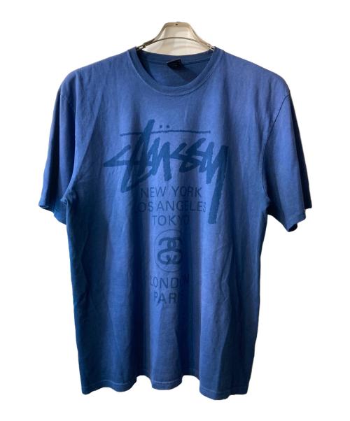 stussy（ステューシー）stussy (ステューシー) フェードプリントTシャツ ネイビー サイズ:XLの古着・服飾アイテム