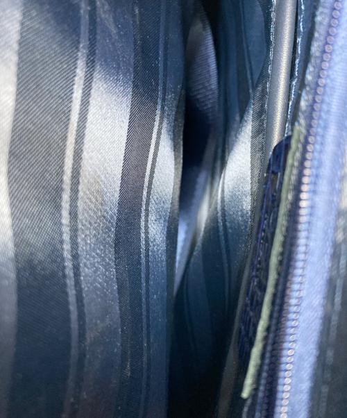 BOLINI（ボリーニ）BOLINI (ボリーニ) クロコ型押しハンドバッグ ブルーの古着・服飾アイテム