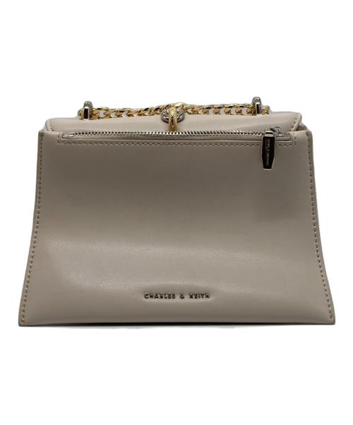 CHARLES & KEITH（チャールズアンドキース）CHARLES & KEITH (チャールズアンドキース) チェーンショルダーバッグ ベージュの古着・服飾アイテム