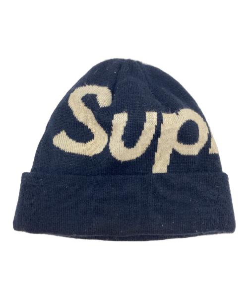 SUPREME（シュプリーム）Supreme (シュプリーム) Big Logo Beanie ニット帽 ネイビーの古着・服飾アイテム