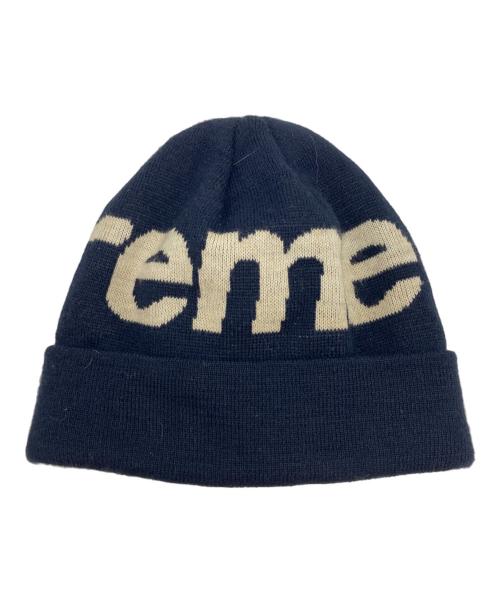 SUPREME（シュプリーム）Supreme (シュプリーム) Big Logo Beanie ニット帽 ネイビーの古着・服飾アイテム