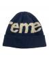 Supreme (シュプリーム) Big Logo Beanie ニット帽 ネイビー：5000円