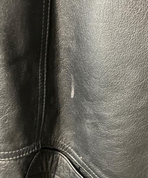 USED（ユーズド）USED (ユーズド) レザーハーフコート ブラック サイズ:Lの古着・服飾アイテム