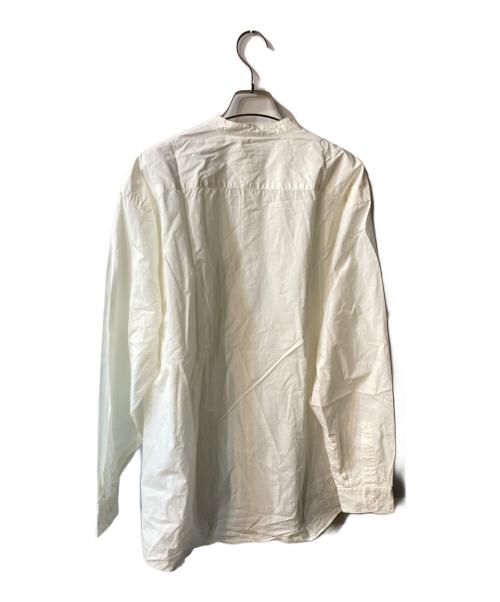 LE（エルイー）LE (エルイー) バンドカラーシャツ ホワイト サイズ:EXWIDE 2の古着・服飾アイテム