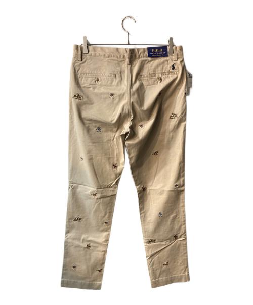 POLO RALPH LAUREN（ポロ・ラルフローレン）POLO RALPH LAUREN (ポロ・ラルフローレン) Strech Straight fit Embroidered Pant ベージュ サイズ: 31/32 未使用品の古着・服飾アイテム
