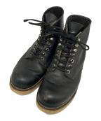 RED WINGレッドウィング）の古着「プレーントゥワークブーツ」｜ブラック