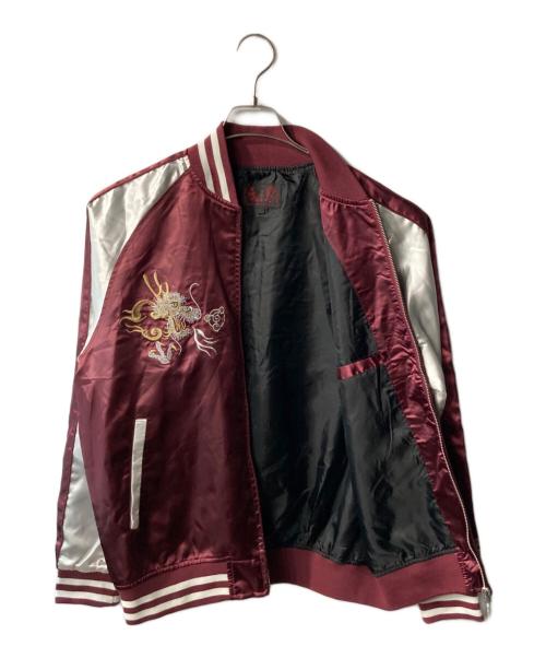 一心如鏡（イッシンニョキョウ）一心如鏡 (イッシンニョキョウ) スカジャン レッド サイズ:Lの古着・服飾アイテム