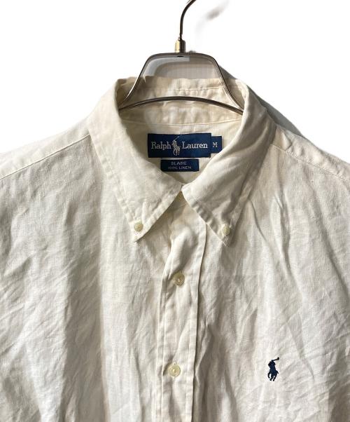 POLO RALPH LAUREN（ポロ・ラルフローレン）POLO RALPH LAUREN (ポロ・ラルフローレン) BLAIRE リネンシャツ ホワイト サイズ:Mの古着・服飾アイテム