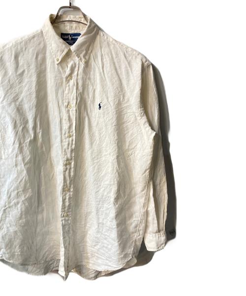 POLO RALPH LAUREN（ポロ・ラルフローレン）POLO RALPH LAUREN (ポロ・ラルフローレン) BLAIRE リネンシャツ ホワイト サイズ:Mの古着・服飾アイテム