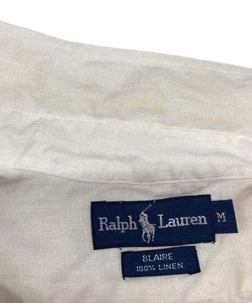 POLO RALPH LAUREN（ポロ・ラルフローレン）POLO RALPH LAUREN (ポロ・ラルフローレン) BLAIRE リネンシャツ ホワイト サイズ:Mの古着・服飾アイテム