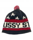 stussyステューシー）の古着「ニット帽」｜ブラック