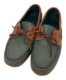 PARABOOT（パラブーツ）の古着「BARTH デッキシューズ」｜グリーン×ブラウン