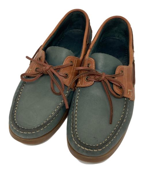 PARABOOT（パラブーツ）PARABOOT (パラブーツ) BARTH デッキシューズ グリーン×ブラウン サイズ:不明の古着・服飾アイテム