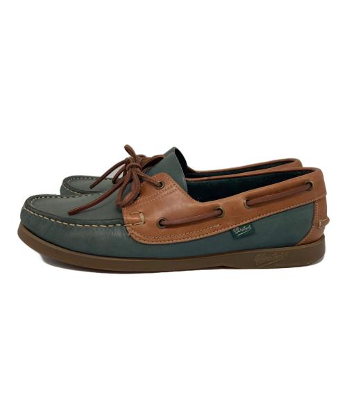 PARABOOT（パラブーツ）PARABOOT (パラブーツ) BARTH デッキシューズ グリーン×ブラウン サイズ:不明の古着・服飾アイテム