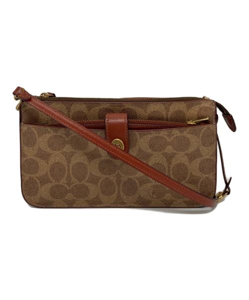 COACH（コーチ）COACH (コーチ) ノア ポップアップ メッセンジャー シグネチャー キャンバス ブラウンの古着・服飾アイテム