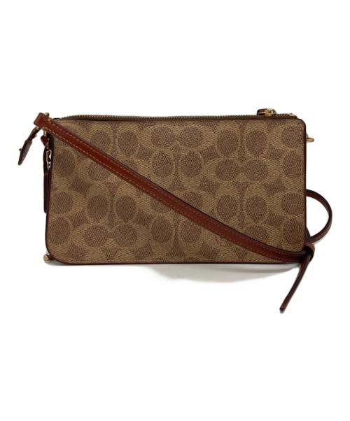 COACH（コーチ）COACH (コーチ) ノア ポップアップ メッセンジャー シグネチャー キャンバス ブラウンの古着・服飾アイテム