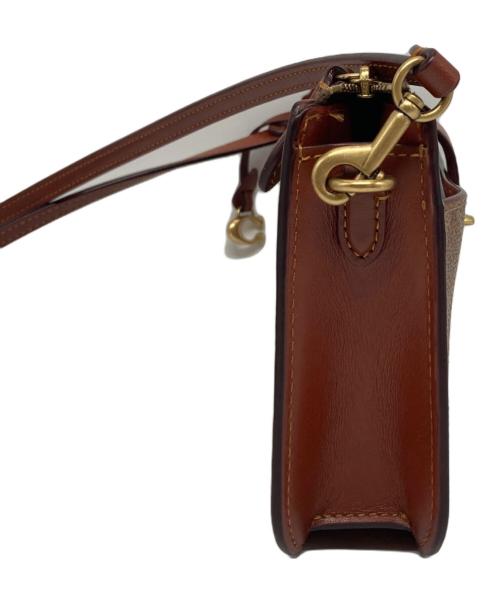 COACH（コーチ）COACH (コーチ) ノア ポップアップ メッセンジャー シグネチャー キャンバス ブラウンの古着・服飾アイテム