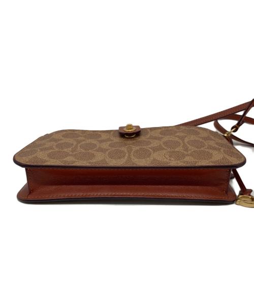 COACH（コーチ）COACH (コーチ) ノア ポップアップ メッセンジャー シグネチャー キャンバス ブラウンの古着・服飾アイテム