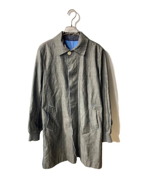 sacai（サカイ）sacai (サカイ) カットオフステンカラーコート グレー×ブルー サイズ:1の古着・服飾アイテム