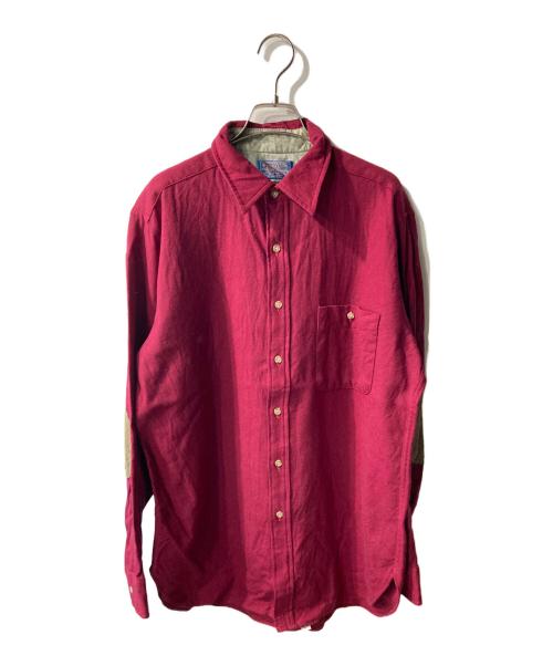 PENDLETON（ペンドルトン）PENDLETON (ペンドルトン) エルボーパッチウールシャツ バーガンディ サイズ:Lの古着・服飾アイテム